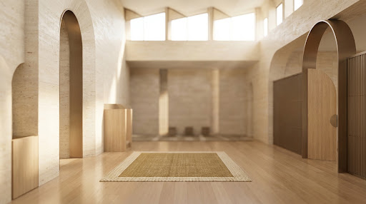 Serene mosque interior